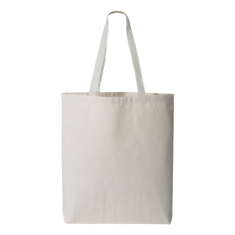 Q-Tees 11L Canvas Tote with Contrast-Color Handles