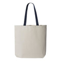 Q-Tees 11L Canvas Tote with Contrast-Color Handles