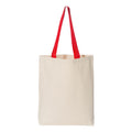 Q-Tees 11L Canvas Tote with Contrast-Color Handles