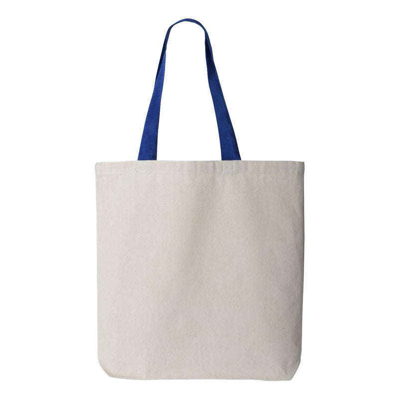 Q-Tees 11L Canvas Tote with Contrast-Color Handles