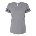 LAT Women's Football V-Neck Fine Jersey Tee