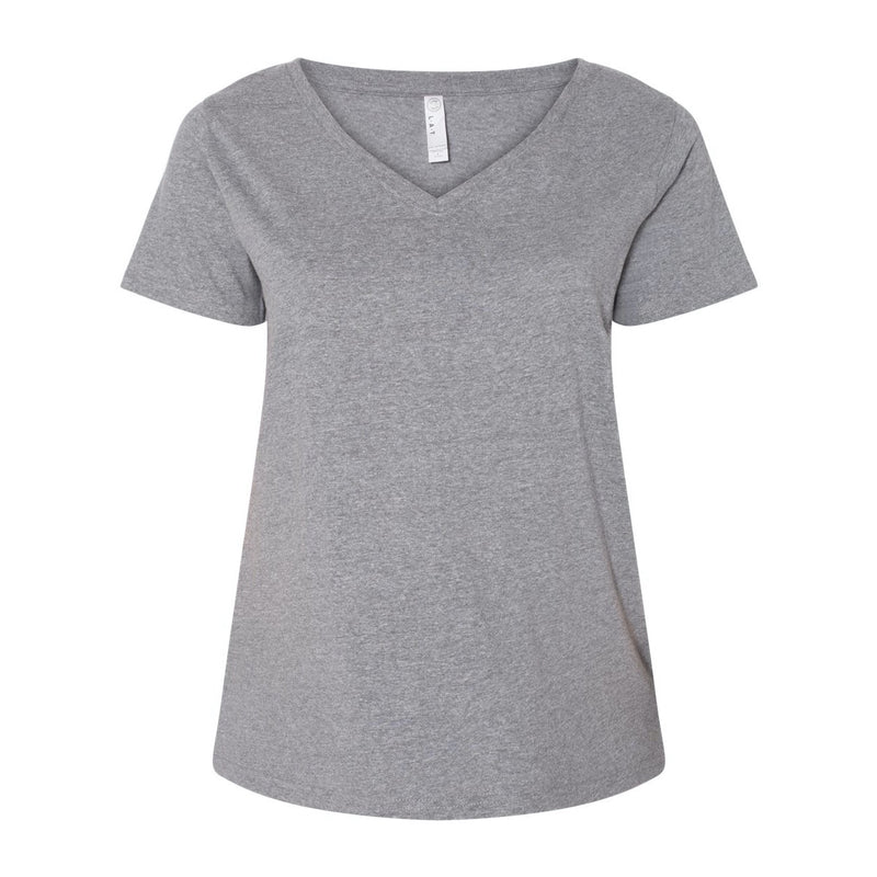 LAT Curvy Collection Women's Premium Jersey V-Neck Tee