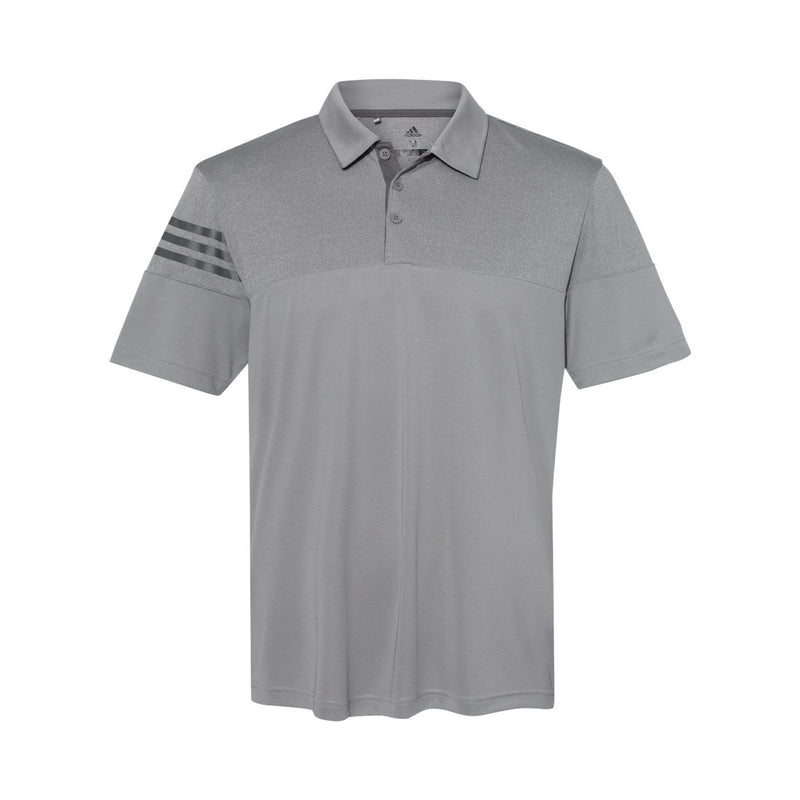 Adidas Heathered 3-Stripes Block Sport Shirt