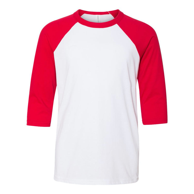 BELLA + CANVAS Youth Three-Quarter Sleeve Baseball Tee