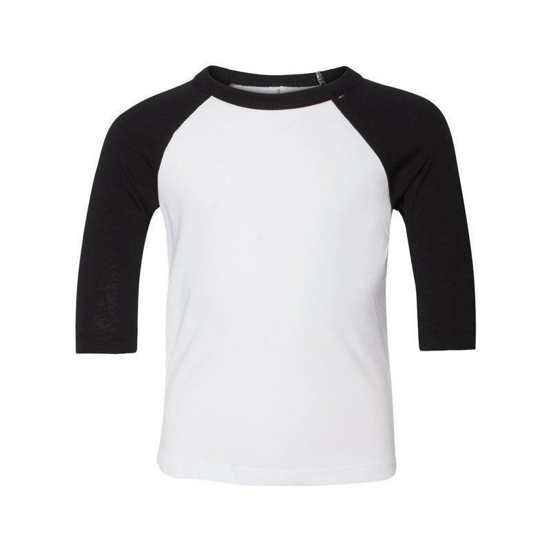 BELLA + CANVAS Toddler Three-Quarter Sleeve Baseball Tee