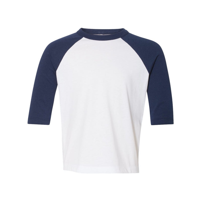 BELLA + CANVAS Toddler Three-Quarter Sleeve Baseball Tee