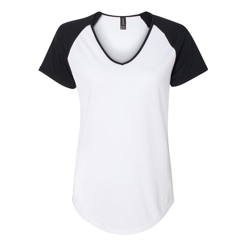 Anvil Women’s Triblend Colorblocked Raglan T-Shirt