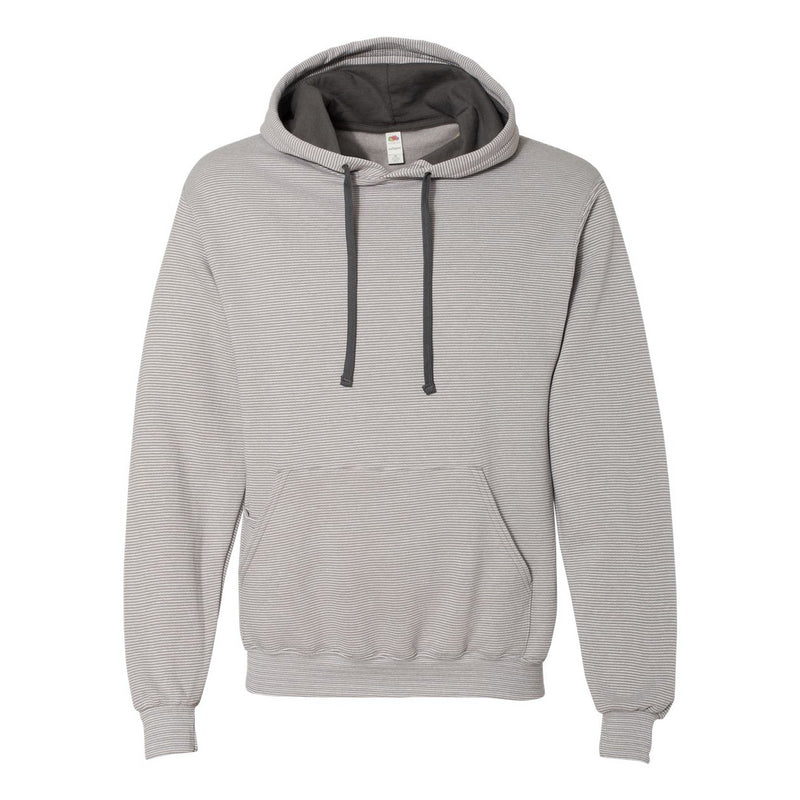 Fruit of the Loom Sofspun Microstripe Hooded Pullover Sweatshirt