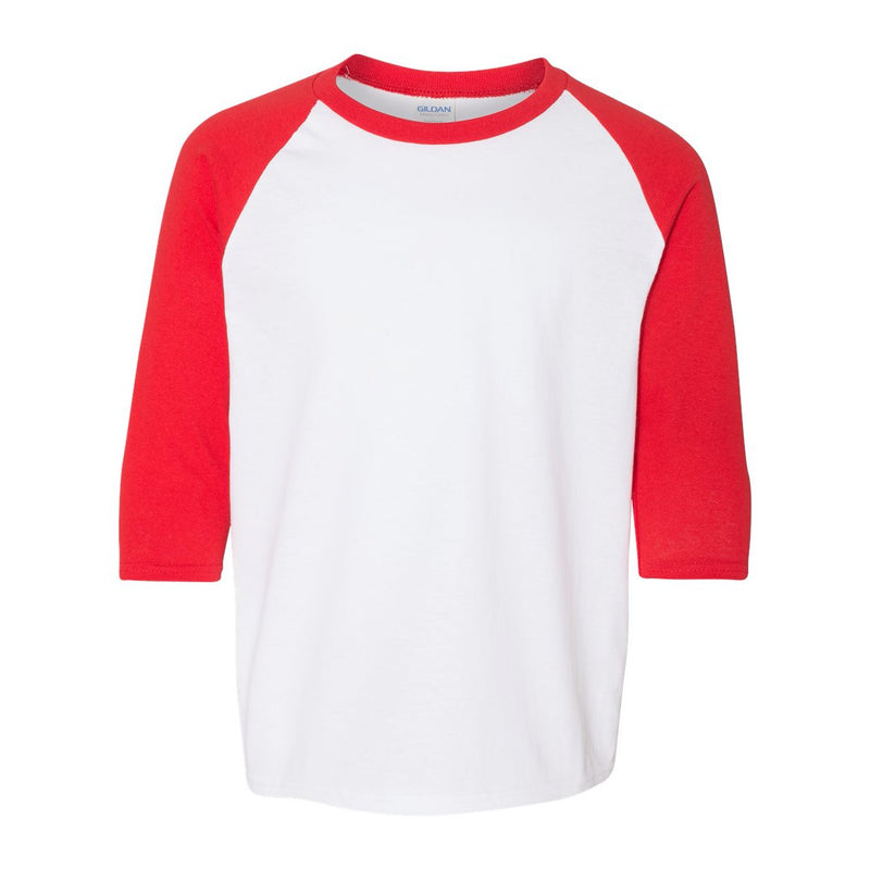 Gildan Heavy Cotton Youth Raglan Three-Quarter Sleeve T-Shirt