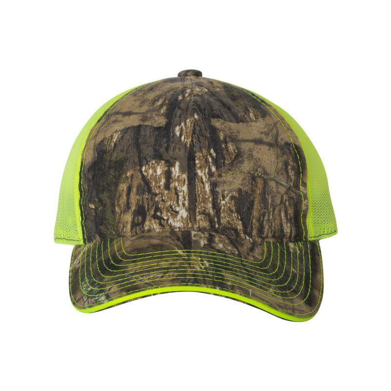 Outdoor Cap Washed Brushed Mesh-Back Camo Cap