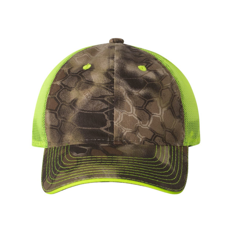 Outdoor Cap Washed Brushed Mesh-Back Camo Cap