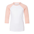 BELLA + CANVAS Youth Three-Quarter Sleeve Baseball Tee