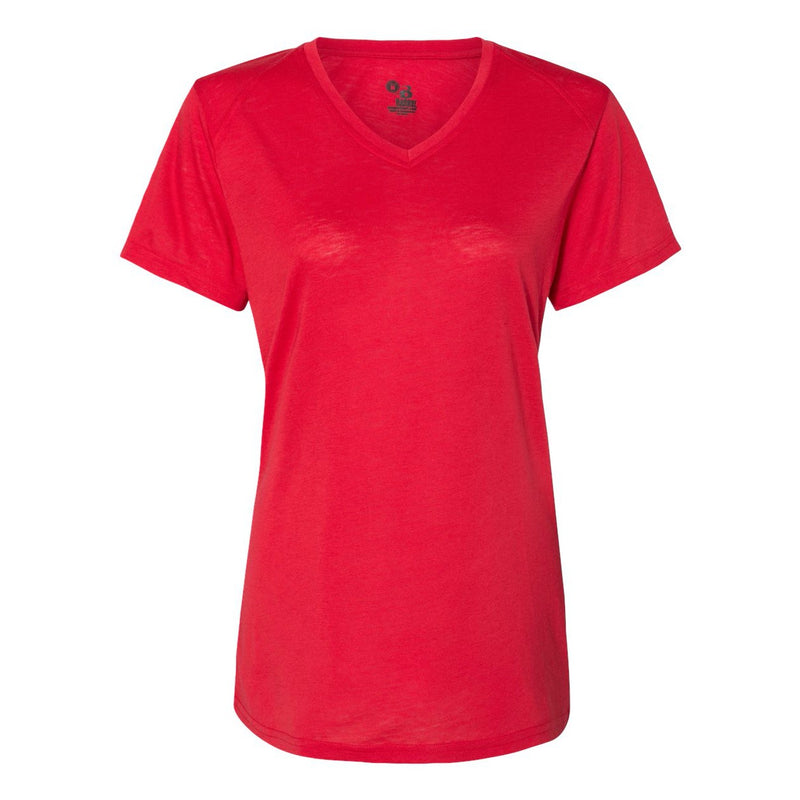 Badger Women’s Triblend Performance V-Neck Short Sleeve T-Shirt