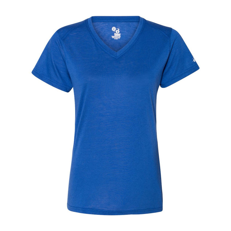 Badger Women’s Triblend Performance V-Neck Short Sleeve T-Shirt