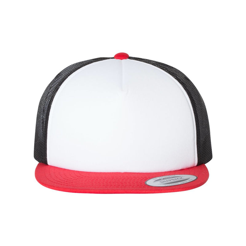 Yupoong Classics Flat Bill Foam Trucker Cap