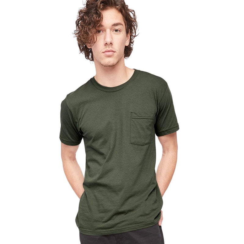 American Apparel Unisex Fine Jersey Pocket Tee