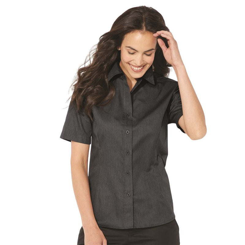 FeatherLite Women's Short Sleeve Stain-Resistant Tapered Twill Shirt