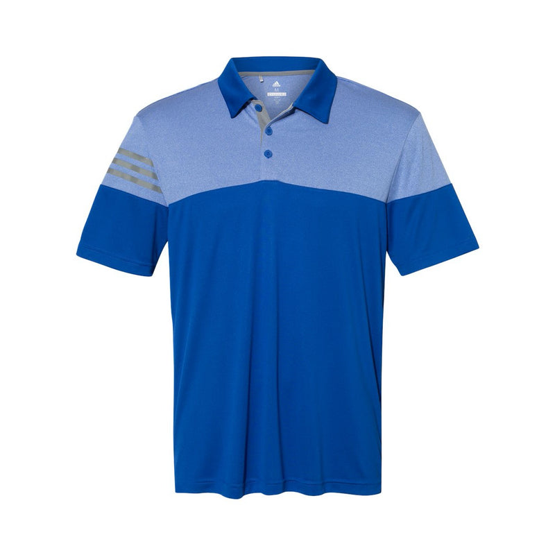 Adidas Heathered 3-Stripes Block Sport Shirt