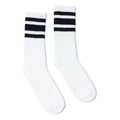 SOCCO USA-Made Striped Crew Socks