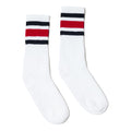 SOCCO USA-Made Striped Crew Socks