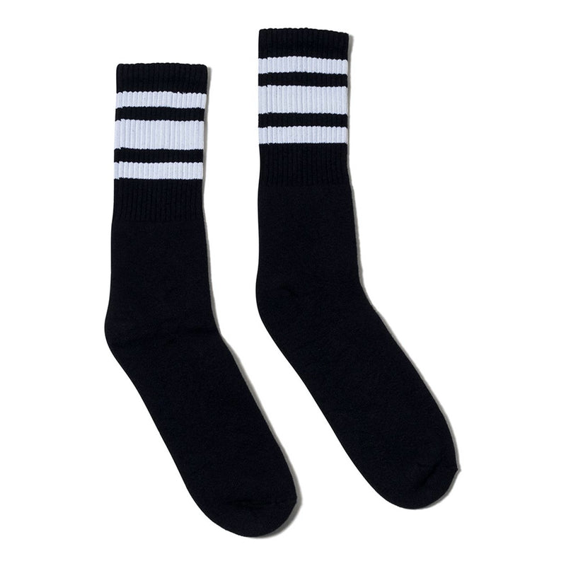 SOCCO USA-Made Striped Crew Socks