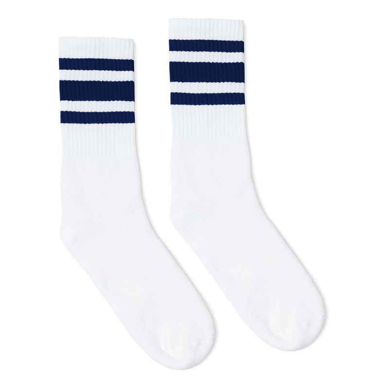 SOCCO USA-Made Striped Crew Socks