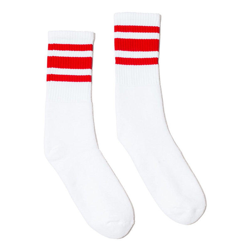 SOCCO USA-Made Striped Crew Socks