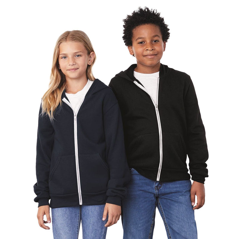 BELLA + CANVAS Youth Sponge Fleece Full-Zip Hoodie